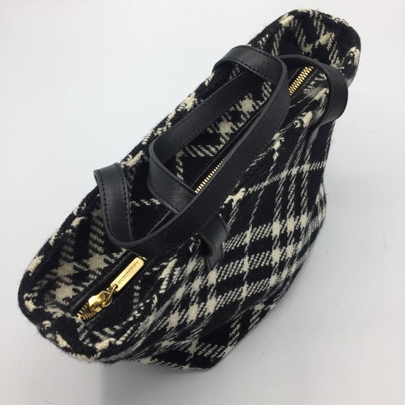 Burberry London Small Wool Check Purse Bag - Picture 4 of 17